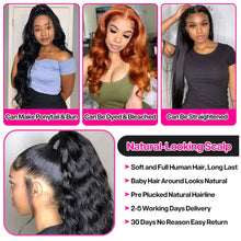 Load image into Gallery viewer, Tpart Body Wave Brazilian Transparent Lace Frontal Wig
