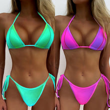 Load image into Gallery viewer, New Top Line Color Blooming Bikini Gradient Strap Swimsuit
