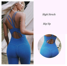 Load image into Gallery viewer, Yoga Sets Women Sleeveless Gym Clothing Back Strap Cross Yoga Set
