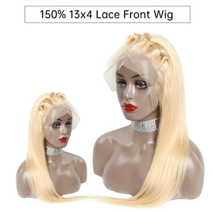 Brazilian Honey Blonde Lace Front Remy Straight Wig