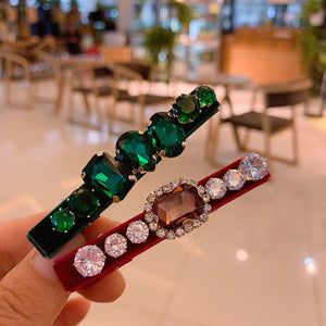 New Water Drop Flannel Rhinestone Hair Clips High Grade Boutique Crystal Hair Pins For Women