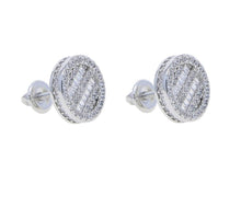 Load image into Gallery viewer, Iced Out Bling Cubic Zircoina Round Heart Shaped Earrings
