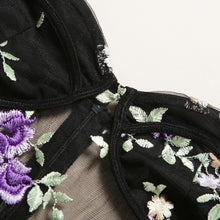 Load image into Gallery viewer, See Through Floral Embroidery IslandGirl Suit
