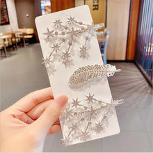 Load image into Gallery viewer, Luxury Elegant Shining Full Stars Silver Gold Hair Clips Ornament Headband Hairpin Fashion Accessories
