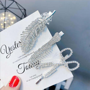 Luxury Elegant Shining Full Stars Silver Gold Hair Clips Ornament Headband Hairpin Fashion Accessories