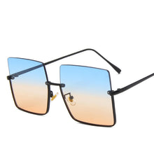 Load image into Gallery viewer, Metal Semi-rimless Sunglasses Retro Oversized Square Sun Glasses Fashion Half Metal Frame Streetwear Eyewear
