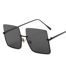 Load image into Gallery viewer, Metal Semi-rimless Sunglasses Retro Oversized Square Sun Glasses Fashion Half Metal Frame Streetwear Eyewear
