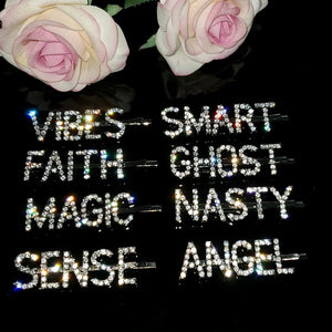 New Arrival Word Hairclips Crystal Letters Hairpins Hair Accessories