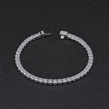 Load image into Gallery viewer, 100% Solid 925 Sterling Silver 3*3MM Simulate Moissanite Gemstone Bracelets
