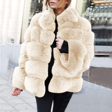 Load image into Gallery viewer, Faux fur women&#39;s Jacket Coat Sweater
