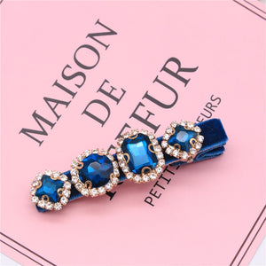 New Water Drop Flannel Rhinestone Hair Clips High Grade Boutique Crystal Hair Pins For Women