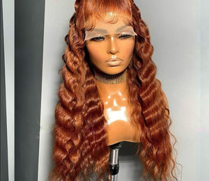 Brazilian Light Brown Remy Deep Wave Ombre Human Hair Wig