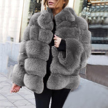 Load image into Gallery viewer, Faux fur women&#39;s Jacket Coat Sweater
