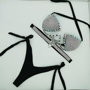 Crystal Stone Diamond Bikini Swimsuits