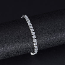 Load image into Gallery viewer, 100% Solid 925 Sterling Silver 3*3MM Simulate Moissanite Gemstone Bracelets
