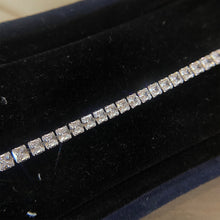 Load image into Gallery viewer, 100% Solid 925 Sterling Silver 3*3MM Simulate Moissanite Gemstone Bracelets
