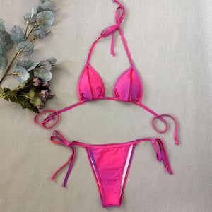 New Top Line Color Blooming Bikini Gradient Strap Swimsuit