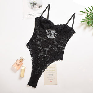 IslandGirl Embroidery Lace Lingerie Suit