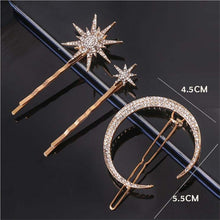 Load image into Gallery viewer, Luxury Elegant Shining Full Stars Silver Gold Hair Clips Ornament Headband Hairpin Fashion Accessories
