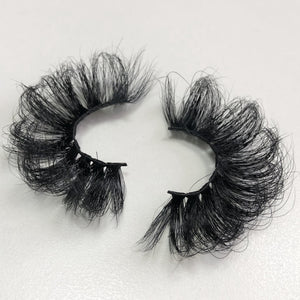 Volume Messy Mink Lashes Dramatic Fluffy 25mm Long Reusable Eyelashes