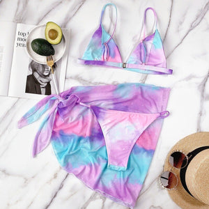 Swimsuit Swimwear Three Piece Bikini Set