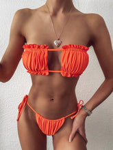 Load image into Gallery viewer, Pleated Bikini Push Up Swimsuit
