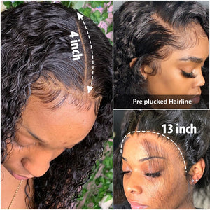 360 Lace Frontal Water Wave Deep Curly Virgin Brazilian Wig