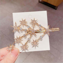 Load image into Gallery viewer, Luxury Elegant Shining Full Stars Silver Gold Hair Clips Ornament Headband Hairpin Fashion Accessories
