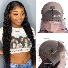 Load image into Gallery viewer, Ocean Water Wave Transparent Human Hair Wet and Wavy Lace Front Wig
