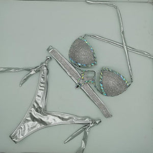 Crystal Stone Diamond Bikini Swimsuits