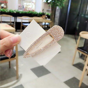 Rhinestone IslandGirl Hair Clip Snap Hair Barrette Stick Hairpin Hair Styling Accessories