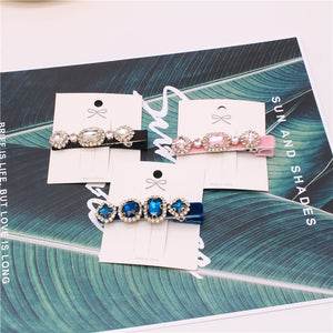 New Water Drop Flannel Rhinestone Hair Clips High Grade Boutique Crystal Hair Pins For Women