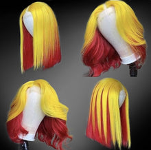 Load image into Gallery viewer, Ombre Bob Wig Lace Front Human Remy Hair Wigs
