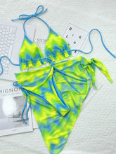 Load image into Gallery viewer, Bikini Tie Dye Swimsuit New Three Piece Set Ladies Split Swimwear
