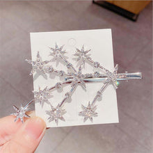 Load image into Gallery viewer, Luxury Elegant Shining Full Stars Silver Gold Hair Clips Ornament Headband Hairpin Fashion Accessories
