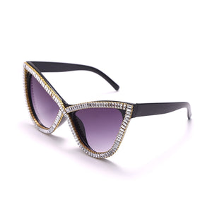 New Diamond Cat Eye Sunglasses Classic Retro Luxury Rhinestone Glasses Eyeglasses Eyewear UV400