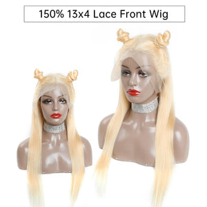 Brazilian Honey Blonde Lace Front Remy Straight Wig