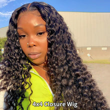 Load image into Gallery viewer, 360 Lace Frontal Water Wave Deep Curly Virgin Brazilian Wig
