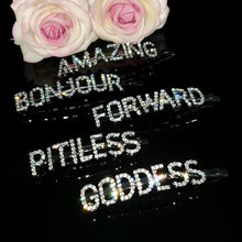 Load image into Gallery viewer, Original Word Hairclips Crystal Letters Bobby Pins Hair Accessories
