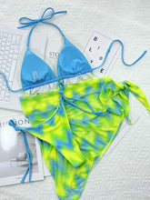 Load image into Gallery viewer, Bikini Tie Dye Swimsuit New Three Piece Set Ladies Split Swimwear
