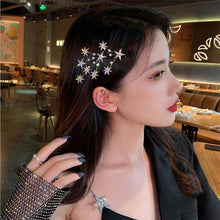 Load image into Gallery viewer, Luxury Elegant Shining Full Stars Silver Gold Hair Clips Ornament Headband Hairpin Fashion Accessories
