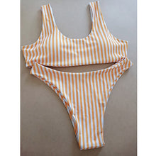 Load image into Gallery viewer, Striped Bikini Set Women Bathing Suit
