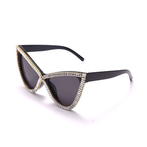 New Diamond Cat Eye Sunglasses Classic Retro Luxury Rhinestone Glasses Eyeglasses Eyewear UV400