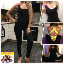 Load image into Gallery viewer, Workout Tracksuit One Piece Sport Clothing Backless Sport Suit Running Tight Dance Sportswear Gym Yoga Women Set
