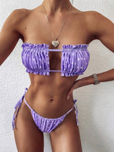 Load image into Gallery viewer, Pleated Bikini Push Up Swimsuit
