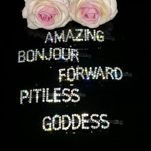 Load image into Gallery viewer, Original Word Hairclips Crystal Letters Bobby Pins Hair Accessories
