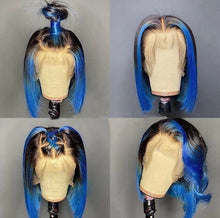 Load image into Gallery viewer, Ombre Bob Wig Lace Front Human Remy Hair Wigs
