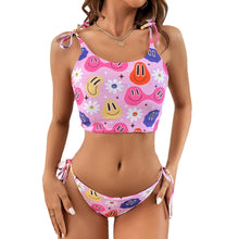 Load image into Gallery viewer, Swimsuit Sexy Smile Faces Three Piece Bikini Swimsuit
