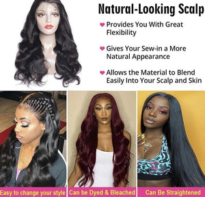 Brazilian Remy Hair Body Wave HD Lace Frontal Wig