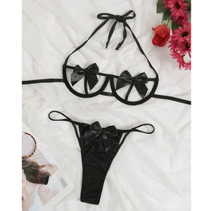 Lingerie Bow Bikini Sling Underwire Sexy Suit